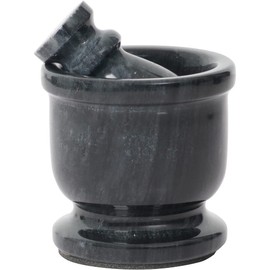 Radicaln Black Mortar and Pestle Set - Palm Size 2.5" Portable Handmade Marble Mortar and Pestle | Marble Kitchen Accessories for Indian Spices and Seasonings Set, Altar Supplies and Grinding Spices