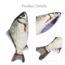 OHPHCALL Fish Shaped Pencil Case, Novelty Fish Pen Bag Fish Coin Purse Funny Pencil Pouch Interesting Stationery Bag School Office Supplies