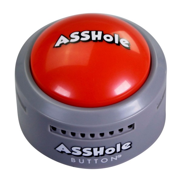 Asshole Button - Talking Button Features Hilarious Asshole Sayings - Talking Novelty Gift with Funny Sound Clips