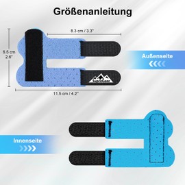 supregear Finger Splints, Pack of 2 Adjustable Finger Support, Comfortable Finger Stabiliser for Broken, Sprains, Arthritis, Tendonitis and Swollen Fingers, Light Blue