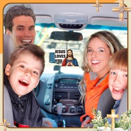 Swiffen 20 Pack Jesus I Saw That Air Fresheners Funny Car Hanging Air Fresheners for Rearview Mirror Scented Hanging Accessories for Men Woman New Drivers