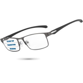 GHDBFMB Progressive Reading Glasses Men Photochromic Readers Clear Top Multifocal Transition Multifocal Tr90 Eyeglasses 2.5