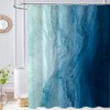 GEYUBTL Ocean Shower Curtain Ombre Blue Sea Beach Bathroom Curtains