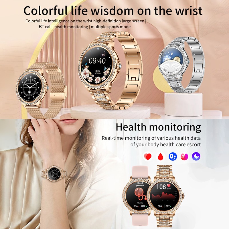 1.32 Inches Smartwatch IP67-Waterproof BT5.0 Intelligent Watch Fitness Tracker Multifunctional