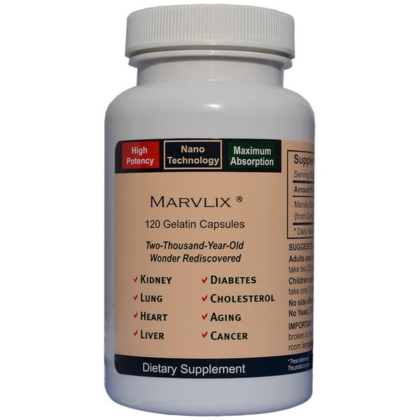 Elixir Industry Marvlix Cordyceps Sinensis Mushroom Immune, Heart, Lung 120 Caps