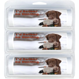 Premium Packable Travel-Size Eco-Friendly Coreless Biodegradable Toilet Paper Rolls | Convenient Plastic Dispenser | Hunting, Camo & Military (3-Pack) (281 Hunting Snow Dog)