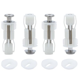 RecDec 4 Pack Toilet Seat Hinges Bolt Kit Replacement Parts Non Loose Toilet Seats Screws and Bolts Nuts Set Hardware Blind Hole Fixings for Top Mount Toilet Seat with Easy Clean & Change Hinge