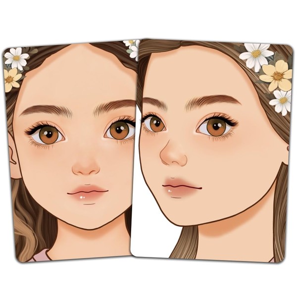 DELORIGIN 2pcs Face Painting Practice Board Reusable Makeup Practice A4