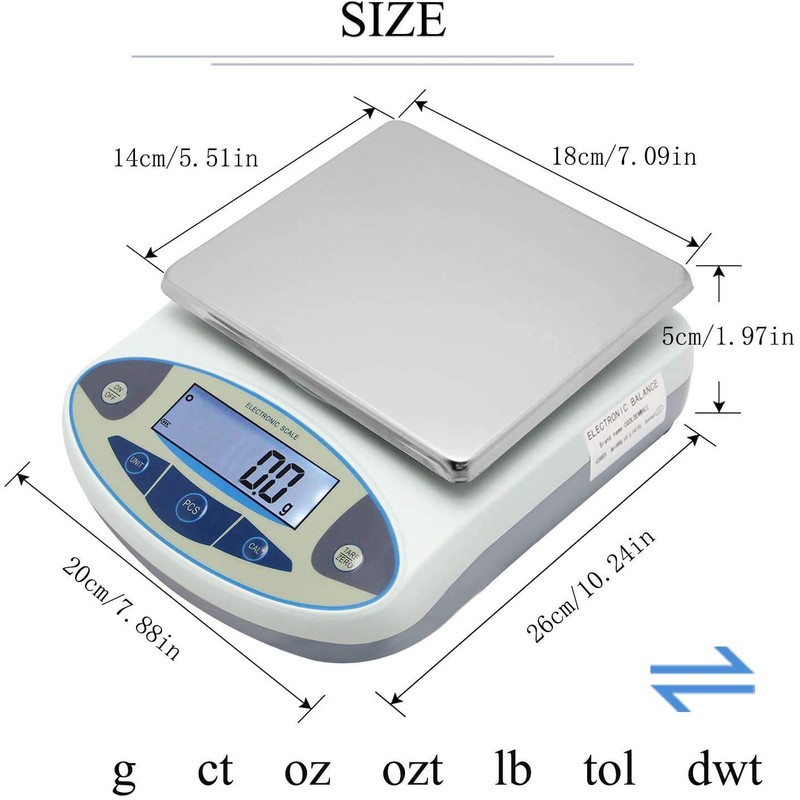 CGOLDENWALL Lab Scale 15kgx0.1g Digital Precision Scale Electronic Balance Laboratory