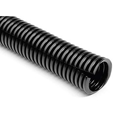 Kable Kontrol Split Wire Loom Tubing 5/8” Inch 100 Ft Long - Black Wire Conduit Cover for Cords - Corrugated Tubing and Protector for Automotive Wires – Durable Polyethylene