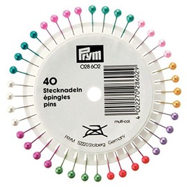 Prym Headpins, Silver, Bunt, 40 Stück