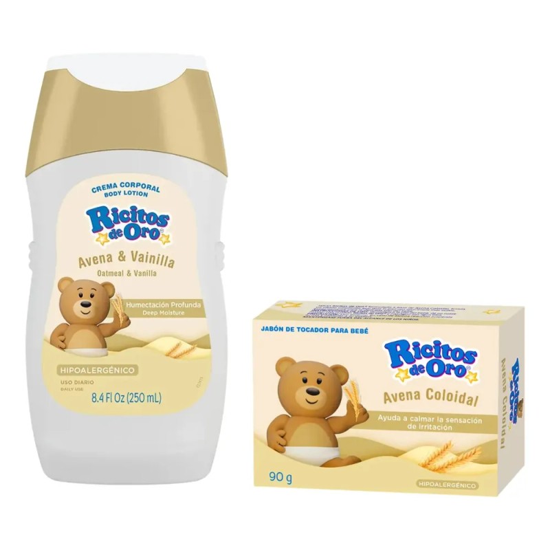 Kit Crema Ricitos De Oro 250ml Y Jabon Avena Coloidal