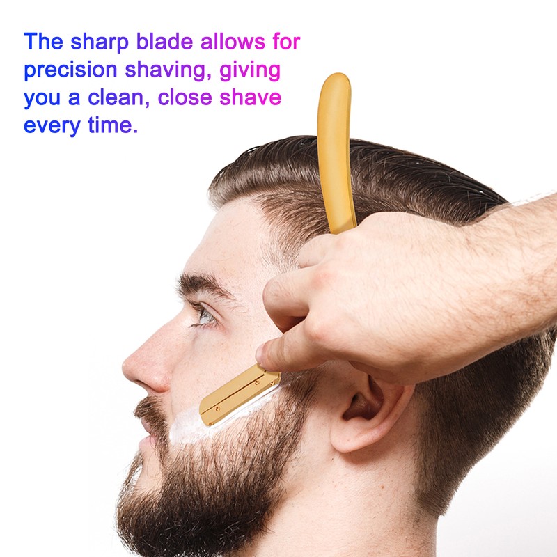 1PC Traditional Manual Shaver Professional Straight Edge Stainless Steel Sharp