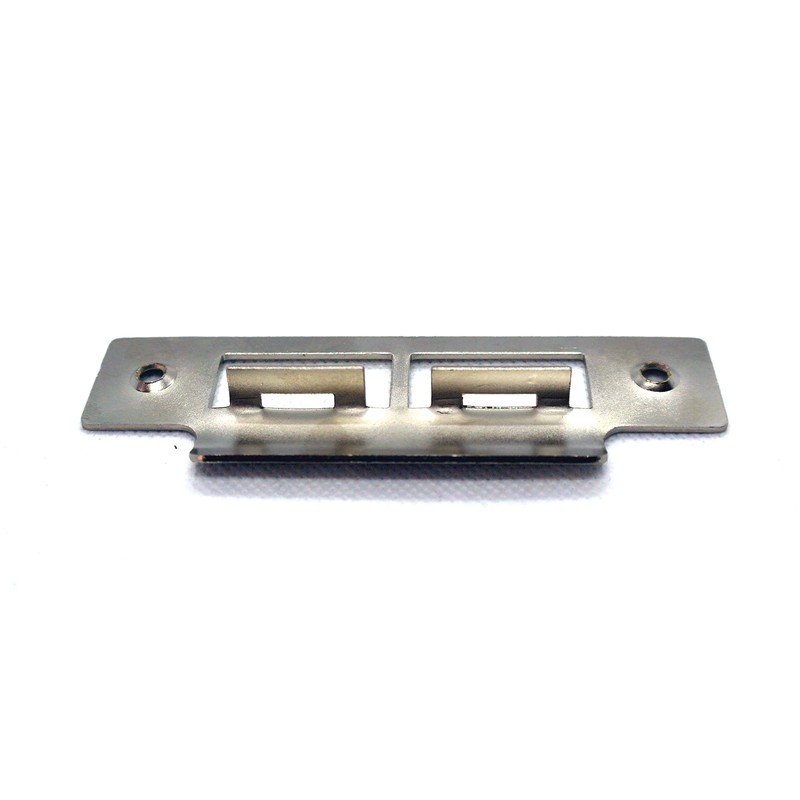 2X Long Strike Plates Brushed Satin for Mortise Latch 114mm