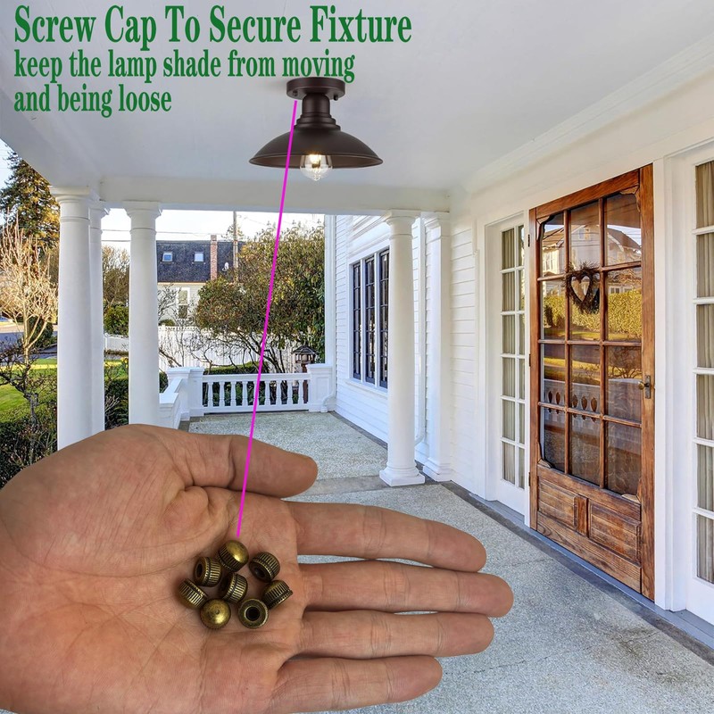 Screw Caps for Light Fixtures, Metal M4 Threaded Cap Nuts,