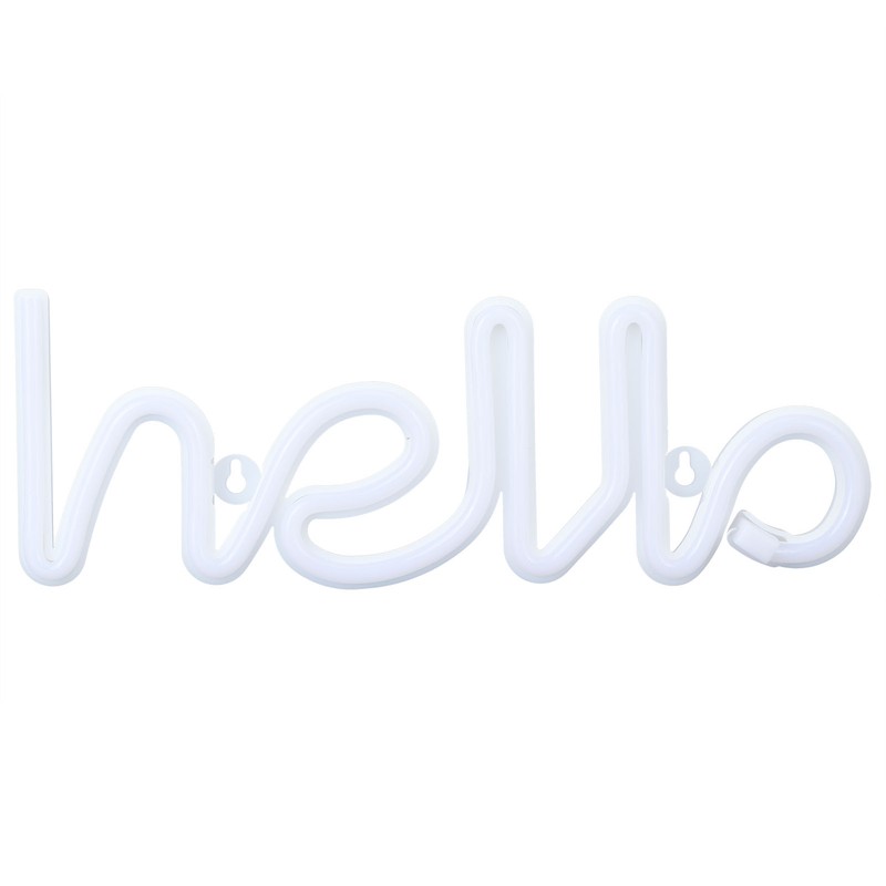 LED Neon Sign Hello Letters Neon Light Wall Decor for
