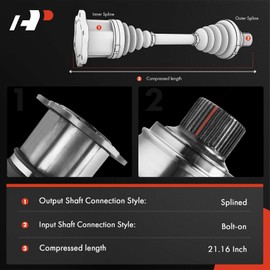 A-Premium CV Axle Shaft Assembly Compatible with Mitsubishi Montero 1992-1996/1999-2000, Montero Sport 1997-2004, V6 3.0L 3.5L, Front Right Passenger Side, Replace# MR276860, MR276870