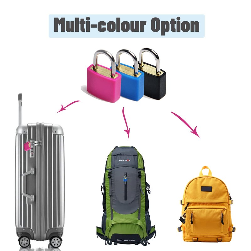 Pack of 2 Suitcase Lock with Key, Blue Luggage Locks,