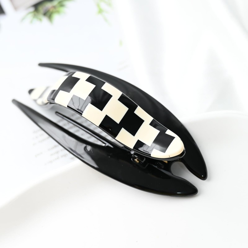 Handmade Celluloid French Design Tortoise Shell Barrettes Side-slide Opening Duck