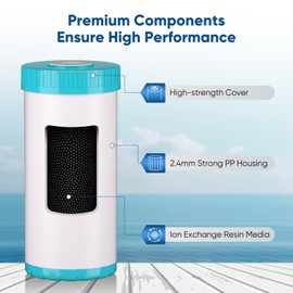 PUREPLUS 10" x 4.5" RFN10BB-SZ Whole House Iron & Manganese Reduce Water Filter Replacement Cartridge, 1 Pack