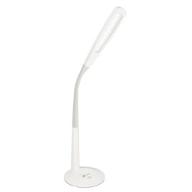 OttLite LED Desk Lamp with Flexible Neck (White) - Slim Desk Lamp with 3 Brightness Settings & Touch Activated Controls - Energy-Efficient Natural Daylight LEDs for Home Office, Desk, & Dorms