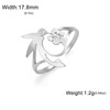 Dreamtimes Hummingbird Cardinal Rings for Women Dainty Bird Flower Adjustable