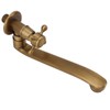 Antique Garden Faucet with Extended Spout Antifreezing Copper Wall Mount