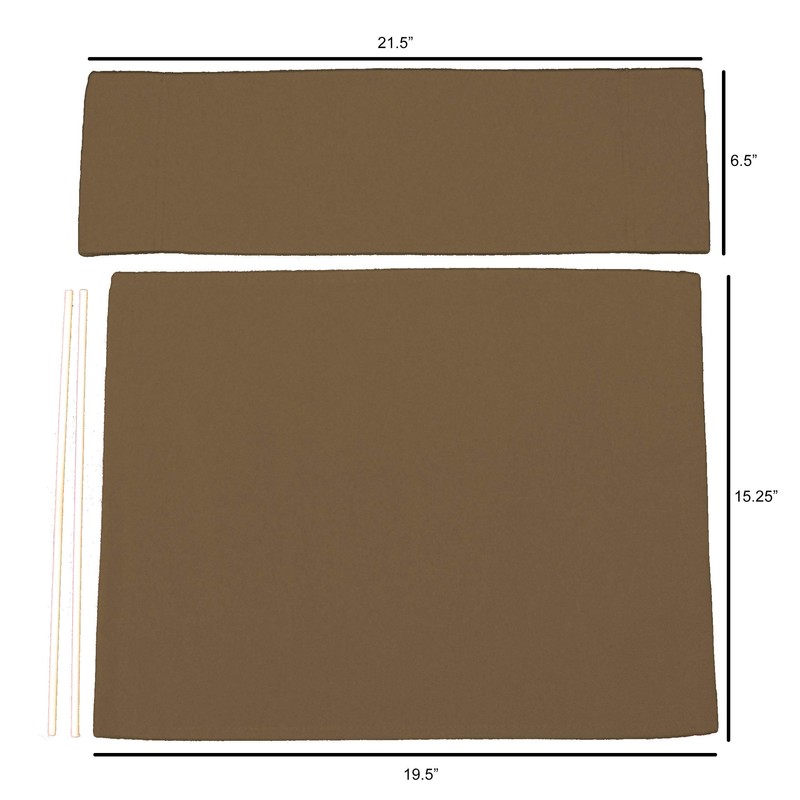 Sunbrella® Directors Chair Replacement Cover (Round Stick) - Cocoa