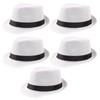 Ultrafun 5 Pack Short Brim Fedora Classic Summer Beach Sun