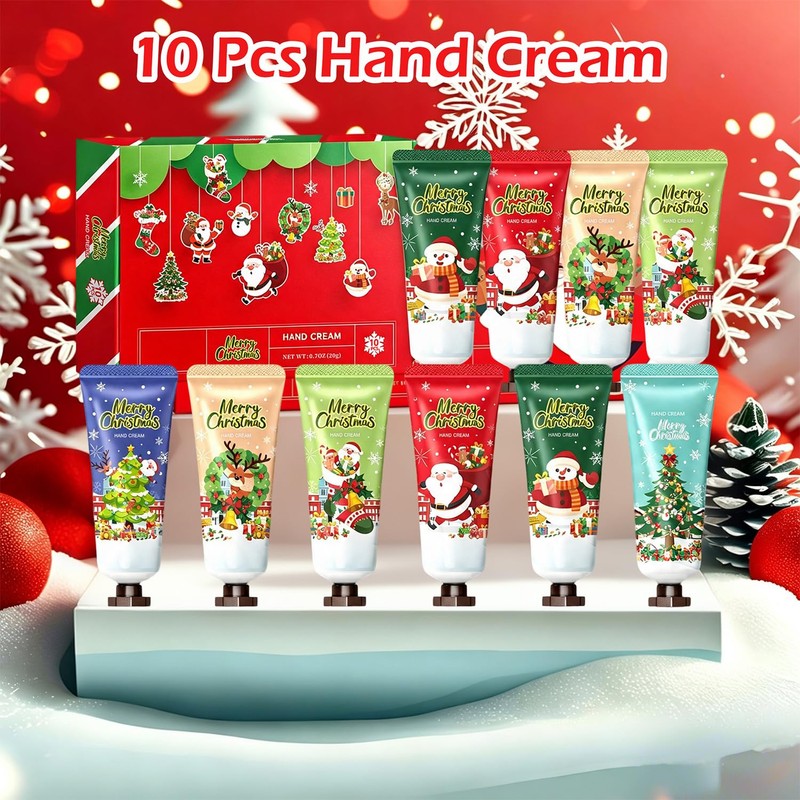 10 Pack Christmas Hand Cream Gift Set, Hand Lotion Travel