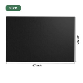 Large Size 39 * 47 Inch Fire-Resistant Barbecue Mat, Double-Sided Barbecue Protector for Deck and Terrace, Oil Resistant and Waterproof Barbecue Mat, Indoor Fireplace/Fire Pit Mat