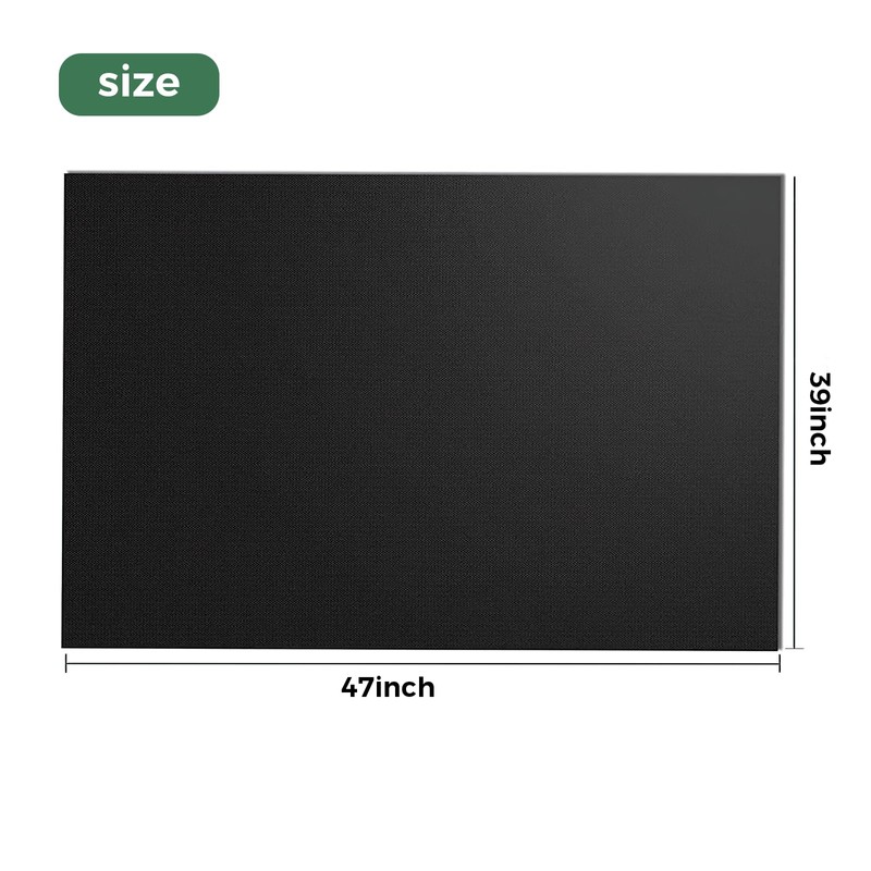 Large Size 39 * 47 Inch Fire-Resistant Barbecue Mat, Double-Sided