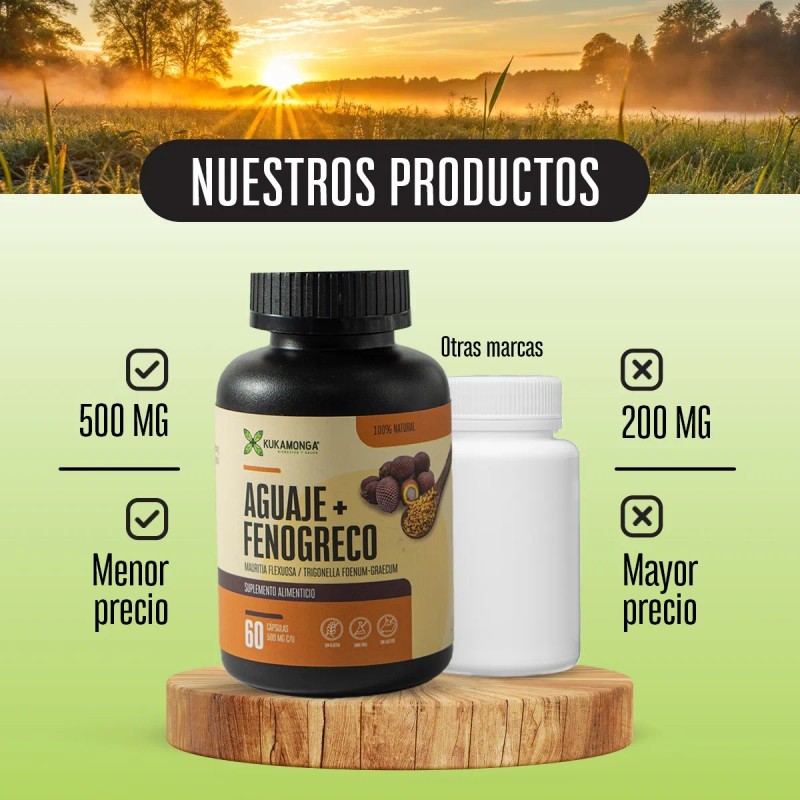 Aguaje + Fenogreco - 60 Cápsulas