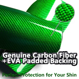 Carbon Fibre Football Shin Pads with Portable Bag and Sleeves, Robust, Ultralight, Shockproof, Breathable, Effective Protection for Adults, Teenagers and Children