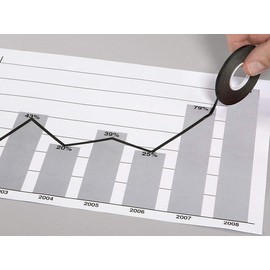 Tape 2 Pack 1/16''inch 1.59 mm Black Glossy Tape Chart Tape/Whiteboard Gridding Tape/Artist Tape