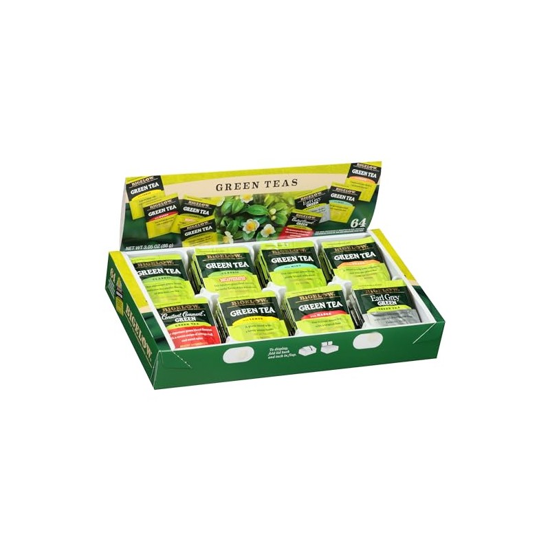 Bigelow Tea Green Tea Assortment, Individually Wrapped Tea Bags with