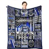 Wisegem Police Gifts - Blue Lives Matter 60"x50" Blanket -