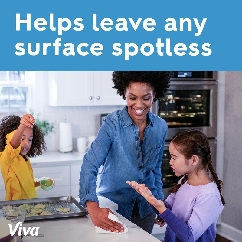 Viva Multi-Surface Cloth Paper Towels, Choose-A-Sheet Size, 3 Double Rolls,