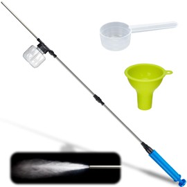 Diatomaceous Earth Powder Duster,Adjustable Powder Sprayer 24.5" to 44" with Push-Pull Air Pump,Stainless Steel Rod,8.5oz Transparent Tank,Powder Applicator for Indoor Outdoor Use