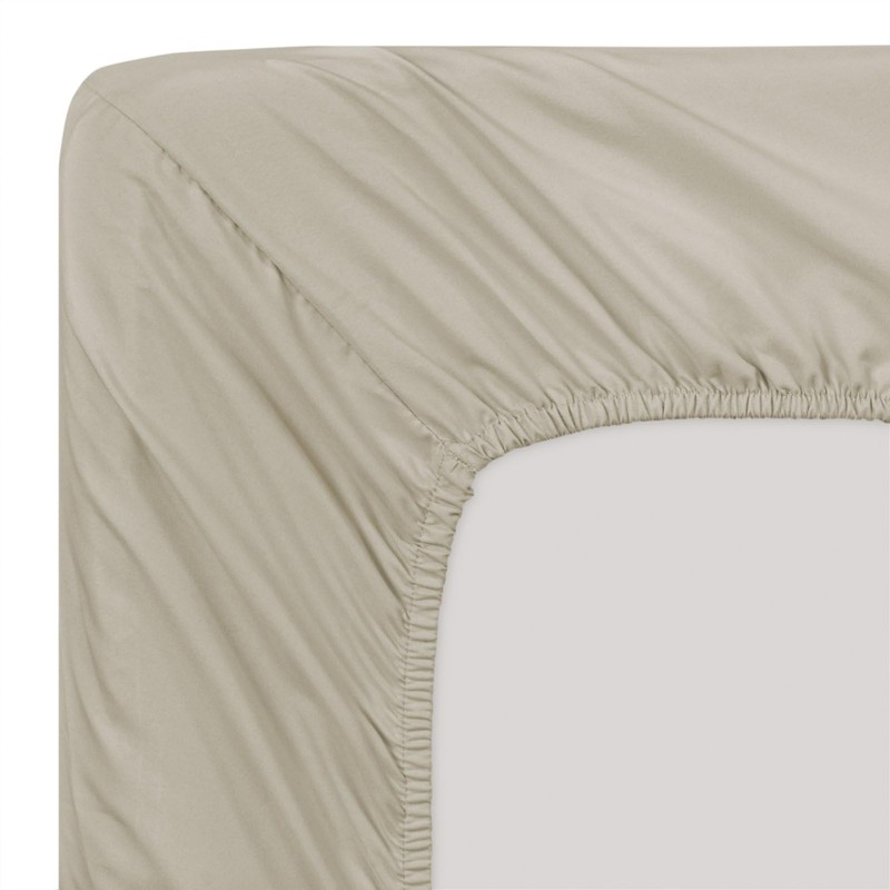 Soroor® Bedding & Linen | Microfibre Single Fitted Sheet, Beige