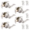 Probrico (5 Pack Wave Style Keyed Alike Entry Levers, Reversible