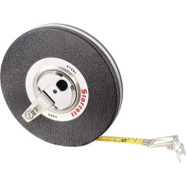 Starrett 65946 Tape Measure: 100' Long, 3/8" Blade, 1/8" L1 Graduations