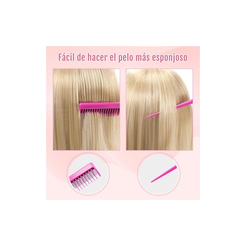 Peine de Triple Burla, 10 Pcs para Peinar Cabello, Kit