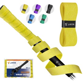JAYA Golf Grip Wrapping Tapes, Innovative Regripping Solution for Golf Club Grips, 15 Pack Tacky PU Overgrip Tapes, Options of 5 Colors, Enjoy a Fresh New Grip Experience, Yellow