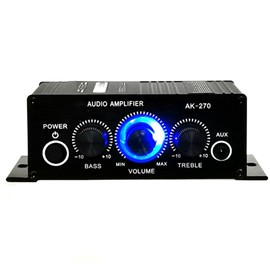 Mini Amplifier 2 Channel Clean Sound Powerful Portable Small Stereo Amplifier for Car Home 12V