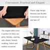 Fitted Rectangle Table Topper Cover Spandex Stretchable Cocktail Tablecloth Black