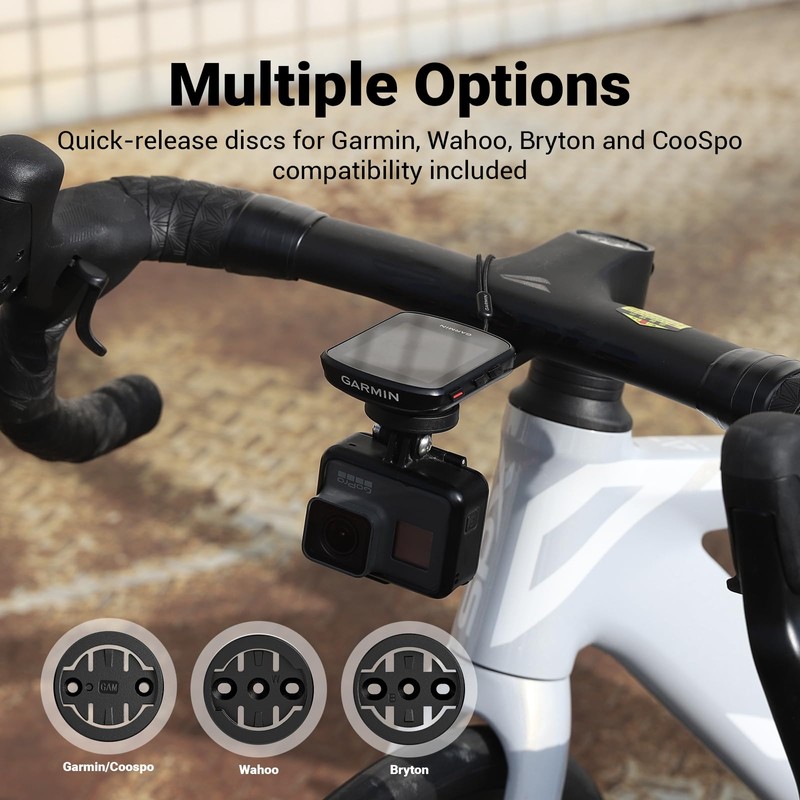 CooSpo Bike Computer Mount, Quick Release Mount for Garmin, Wahoo,