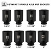 Mayouko 1/2" Drive Spindle Axle Nut Impact Socket Set, CR-MO,