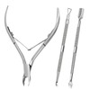 Delanie Cuticle Cutter Pusher Fork - Cuticle Tool Set for