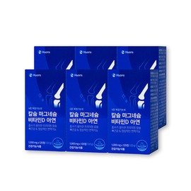 Hyun's 휴온스 칼슘 마그네슘 비타민D 아연 12개월분 (1000mg x 120정 x 6박스) Huons Calcium Magnesium Vitamin D Zinc 12-Month Supply (1000mg x 120 Tablets x 6 Boxes)